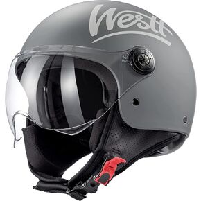 Westt 3/4 helmet motorcycle open face helmet scooter helmet with clean visor DOT Approved Vespa Vintage Moped helmet for for Men Women