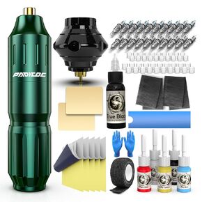 Tattoo Kit Wireless Tattoo Machine Kit Rotary Tattoo Gun with 1,050 mAh Capacity Tattoo Power Supply Tattoo Battery Tattoo Pen Kit for Beginners WTK219