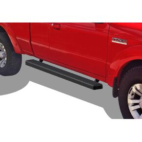 APS IBFZ5960 Black 4" Running Board Side Step (iBoard Third Generation, For Selected Ford Ranger Super Cab 4 Door, Aluminum) in Saudi Arabia