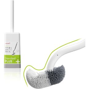 Marbarsse Bathroom Toilet Bowl Brush and Holder, Curved Design Toilet Brush for Deep Cleaning Under Rim, Best Toilet Brush Set, CompactToilet BowlCleaner Brush for Bathroom, 1 Pack