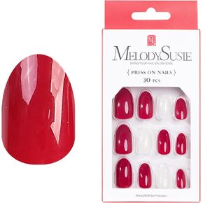MelodySusie Press on Nails Short Square Acrylic Fake Nails Kits Press on False Supremely Fit & Natural Nails Stick On Nails in 30pcs 12Sizes Disposable Manicure for Women and Girls, Forest Green