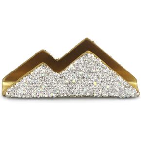 Bling Rhinestone Metal Business Card Holder Stand for Desk Business Card Display Stand Desktop Business Card Holders (Silver)
