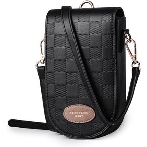 Small Cellphone Crossbody Bags Purse for Women Phone Wallet Purse Mini Phone Case PU Leather with 2 Straps