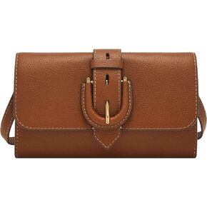 Fossil Harwell Wallet Crossbody, Brown