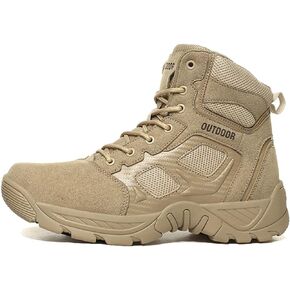 Men's Hiking Boots Lightweight Mid Ankle Trekking Outdoor Non-slip Tactical Combat Boots