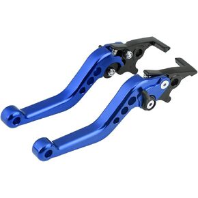 Akozon 1 Pair CNC Aluminum Alloy Motorcycle Scooter Modification Double Disc Brake Lever Double Disc Clutch Brake Levers (Black)