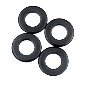 80 pcs 3/8 inch Black Steel Flat Washer, Outer Diameter 25/32 inch Hard and Strong Washers