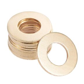 uxcell 10Pcs 12.5mm x 24mm x 1.5mm Brass Flat Washer for Screw Bolt
