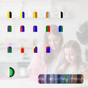 16 Colors, 10 Dual Color Silk PLA, 4 Triple Color PLA, 1 Luminous Green Fluorescent Silk PLA, 1 PETG-high Toughness Transparent PLA, 10m, 160m Silk Shiny PLA 3D Pen Material Refill