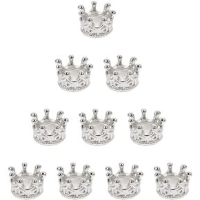 50Pcs King Crown Charm Spacer Bead 3D Mini Alloy Crown Charms DIY Vintage Charms Finding for Crafting Jewelry Making Golden