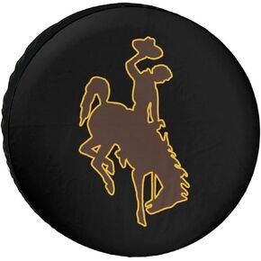 Wyoming Logo Waterproof Coating Tire Cover Portable Wheel Bags Sun Rain Snow Protector