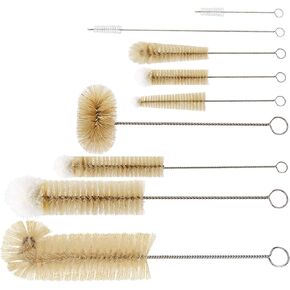 Masthome 9 Pieces Bottle Brush Set, Long Handle Bottle Cleaner for Washing Narrow Neck Wine/Beer Bottle, Hummingbird Feeder, Baby Bottle, Sports Bottle, Thermos, Flask