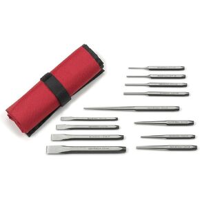 GEARWRENCH Punch and Chisel Set - 82305,Chrome, Large, 12 Pc