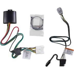 حزام Tekonsha T-One® T-Connector، مسطح بأربعة اتجاهات، متوافق مع مجموعة مختارة من سيارات Toyota Highlander، أسود