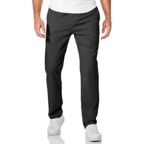 JMIERR Men's Casual Pants Cotton Twill Elastic Drawstring Waist Tapered Chino Pants with Pockets