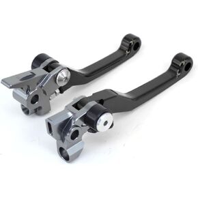 AnXin Motorcycle CNC Billet Pivot Foldable Clutch Brake Levers for 250 300 350 450 500 SX SXF EXC EXCF XC XCF XCW 14-16 Black