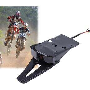 DREAMIZER Motorcycle Dirt Bike Tail Light Compatible with Suzuki DRZ 400 S SM E CRF 250-19 LEDs Rear Fender Brake Taillight with Turn Signals License Plate Lamp for Custom Off-Road, Red