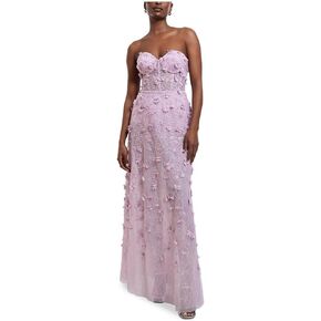 BCBGMAXAZRIA Women's Strapless Sweetheart Neck Evening Maxi Dress