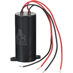 PATIKIL 10+6uf CBB60 Run Capacitor, Dual Run Start AC 450V 4 Wires 50/60Hz Plastic Shell with Screw Fixed Base 95 x 63mm for Washing Machine Motor Star in Kuwait