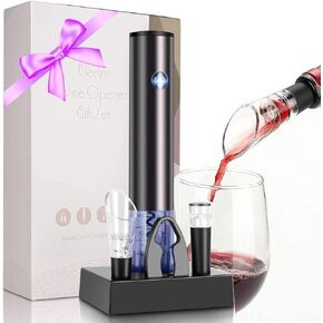 Electric Wine Aerator Gifts Electric Wine Pourer and Wine Dispenser Pump, Multi-Smart Automatic Filter Wine Dispenser with USB Rechargeable for Fathers Day Dad Gifts, Travel, Home and Bar