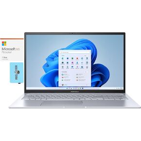 ASUS Vivobook 17X Home & Business Laptop (Intel i9-13900H 14-Core، 40GB RAM، 1TB PCIe SSD، Intel Iris Xe، 17.3 بوصة 60 هرتز Full HD (1920x1080)، Win 10 Pro) مع MS 365 Personal، Dockztorm Hub