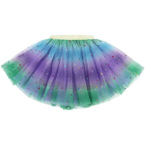 Tutu Skirt Girls 3 Layers Sparkle Tulle Skirt Ballet Dance Dress Princess Skirt for Toddler Girls