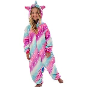 Girls Unicorn Onesie Pajamas Animal Costume Halloween Cosplay Unisex Xmas Gifts for Kids