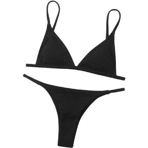 SHENHE Women's Triangle Bathing Suit 2 Piece Thong Bikini Sexy Brazilian Swimsuits
