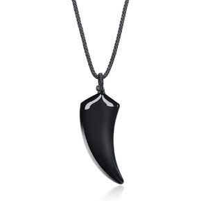 COAI Wolf Tooth Healing Crystal Stone Necklace