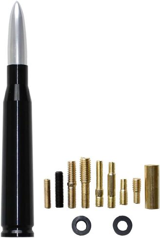 50 Cal Bullet Antenna Replacement Ford F150 F250 F350 Dodge Ram 1500 2500 Jeep Wrangler Toyota Tundra(Black) in Kuwait