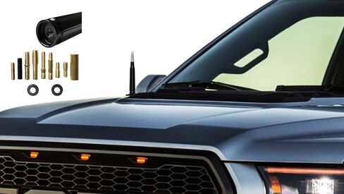 50 Cal Bullet Antenna Replacement Ford F150 F250 F350 Dodge Ram 1500 2500 Jeep Wrangler Toyota Tundra(Black) in Kuwait