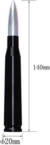 50 Cal Bullet Antenna Replacement Ford F150 F250 F350 Dodge Ram 1500 2500 Jeep Wrangler Toyota Tundra(Black) in Kuwait