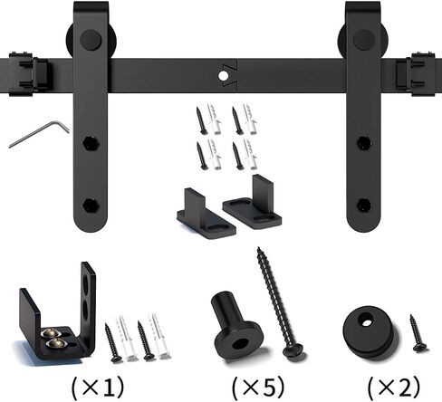 skysen 2ft Single Door Cabinet Sliding Barn Door Hardware Kit Super Mini Sliding Door Hardware for Wardrobe Cabinet TV Stand (ykd2) in Saudi Arabia