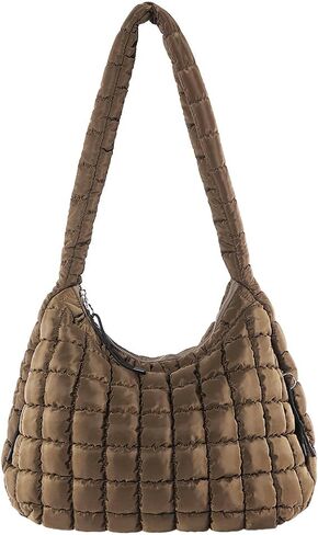 Juoxeepy Quilted Tote Bag Large Puffer Crossbody Bag Women Quilted Carryall Puffy Shoulder Bag Padding Hobo Bag in Kuwait