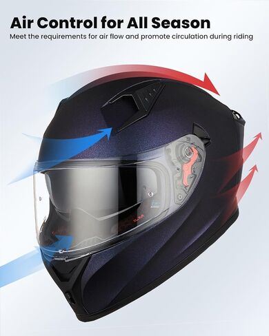 ILM Motorcycle Helmet Full Face with Pinlock Compatible Clear&Tinted Visors and Fins Street Bike Motocross Casco DOT Model Z501 in Saudi Arabia