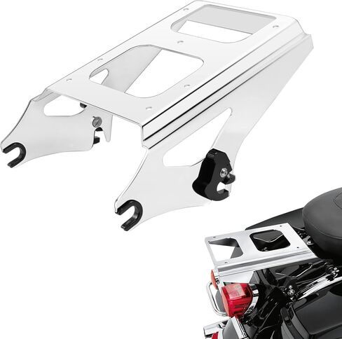 رف الأمتعة، حامل تثبيت قابل للفصل متوافق مع Harley Davidson 2009-2013 CVO Street Glide Road Glide Road King Electra Glide Standard FLHT، أسود in Kuwait