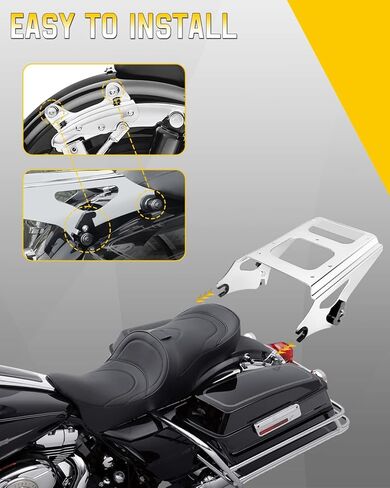 رف الأمتعة، حامل تثبيت قابل للفصل متوافق مع Harley Davidson 2009-2013 CVO Street Glide Road Glide Road King Electra Glide Standard FLHT، أسود in Kuwait