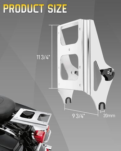 رف الأمتعة، حامل تثبيت قابل للفصل متوافق مع Harley Davidson 2009-2013 CVO Street Glide Road Glide Road King Electra Glide Standard FLHT، أسود in Kuwait
