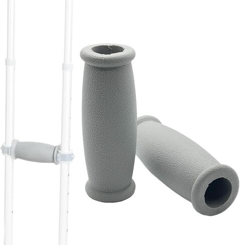 Crutch Hand Grips Kits, Elderly Solid Replacement Cushion Handles Cane Handgrips Adjustable Aluminum Crutch, 2 Pcs in Saudi Arabia