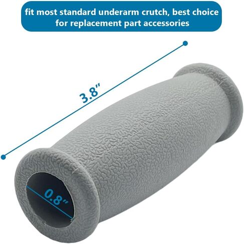 Crutch Hand Grips Kits, Elderly Solid Replacement Cushion Handles Cane Handgrips Adjustable Aluminum Crutch, 2 Pcs in Saudi Arabia