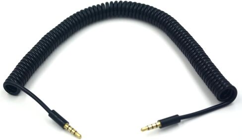 zdyCGTime مطلي بالذهب 3.5 ملم 1/8 بوصة صوت ذكر إلى ذكر جاك 4 أقطاب سماعة ميكروفون وستيريو كابل تمديد الصوت 6.5 قدم / 2 متر 6.5 قدم / 2 متر in Saudi Arabia