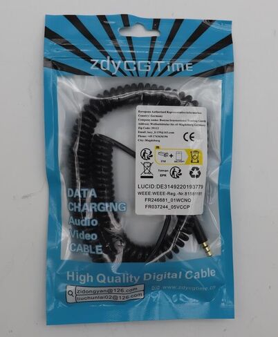 zdyCGTime مطلي بالذهب 3.5 ملم 1/8 بوصة صوت ذكر إلى ذكر جاك 4 أقطاب سماعة ميكروفون وستيريو كابل تمديد الصوت 6.5 قدم / 2 متر 6.5 قدم / 2 متر in Saudi Arabia