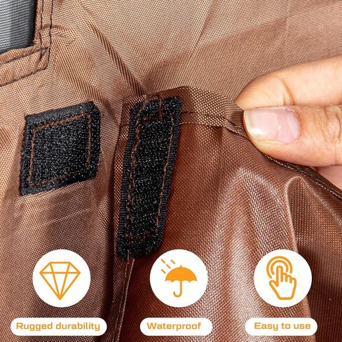 6 قطع من ألواح الرياح مقاس 66.9 × 57.5 بوصة مقاومة للطقس، لوحة شاشة للخيمة، لوحات رياح محمية من الأشعة فوق البنفسجية ومقاومة للماء، لوحة جدارية جانبية لشاشة الرياح مع نافذة، ملحق فقط، بني in Kuwait