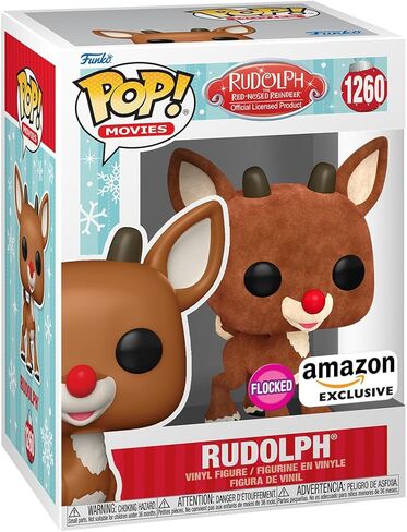 Funko Pop! Movies: Rudolph The Red-Nosed Reindeer - Rudolph (Flocked), Amazon Exclusive in Saudi Arabia