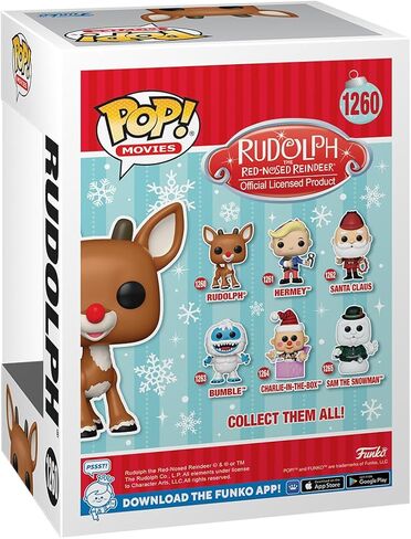 Funko Pop! Movies: Rudolph The Red-Nosed Reindeer - Rudolph (Flocked), Amazon Exclusive in Saudi Arabia