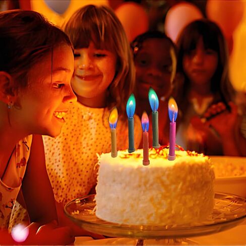 12 قطعة من شموع عيد الميلاد الملونة، شموع عيد ميلاد سعيد، شموع كعكة بدون دخان، شموع كعكة إبداعية لتزيين حفلات أعياد الميلاد والذكرى السنوية للأطفال، عشاق الآباء والأطفال in Kuwait