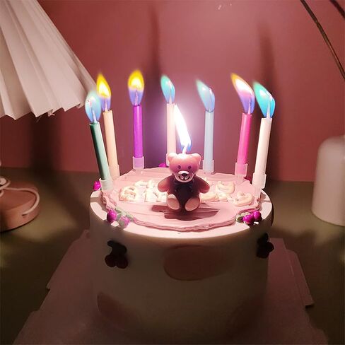 12 قطعة من شموع عيد الميلاد الملونة، شموع عيد ميلاد سعيد، شموع كعكة بدون دخان، شموع كعكة إبداعية لتزيين حفلات أعياد الميلاد والذكرى السنوية للأطفال، عشاق الآباء والأطفال in Kuwait