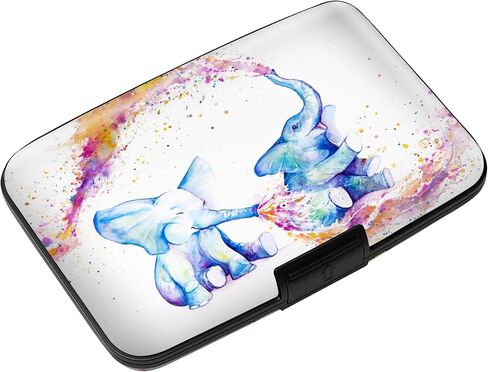 Credit Cards Holder, RFID Aluminum Blocking Slim for Man Women, Hard Card Case Business Card with Multiple patterns（B-6 in Saudi Arabia