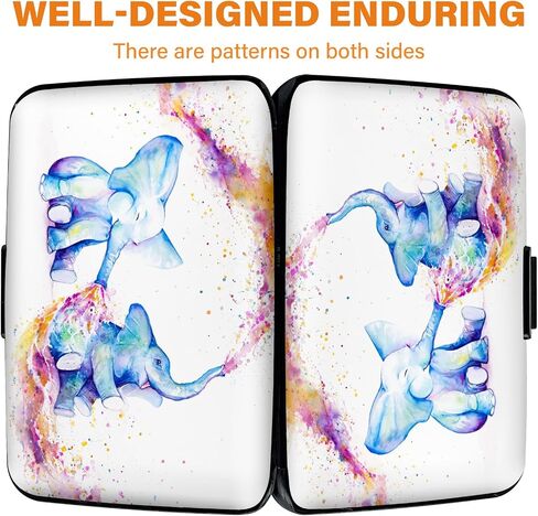 Credit Cards Holder, RFID Aluminum Blocking Slim for Man Women, Hard Card Case Business Card with Multiple patterns（B-6 in Saudi Arabia