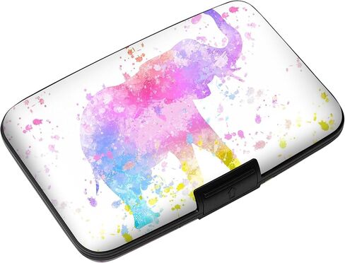 Credit Cards Holder, RFID Aluminum Blocking Slim for Man Women, Hard Card Case Business Card with Multiple patterns（B-6 in Saudi Arabia